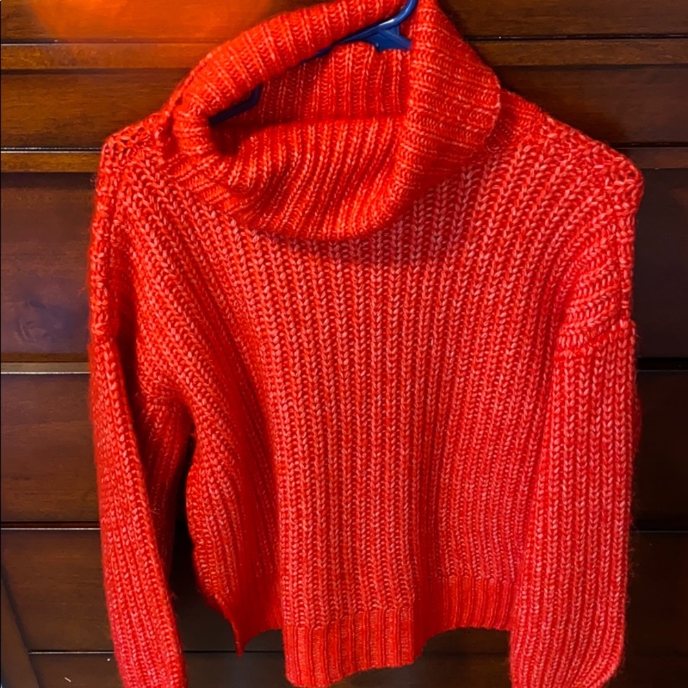 Red turtle neck